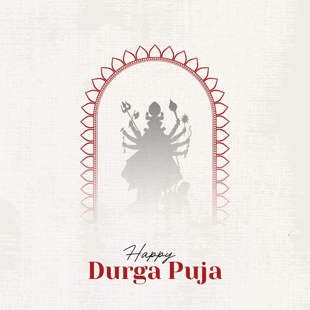 Feliz Durga Puja Ilustraciones Durga Cara Subh Navratri Dussehra