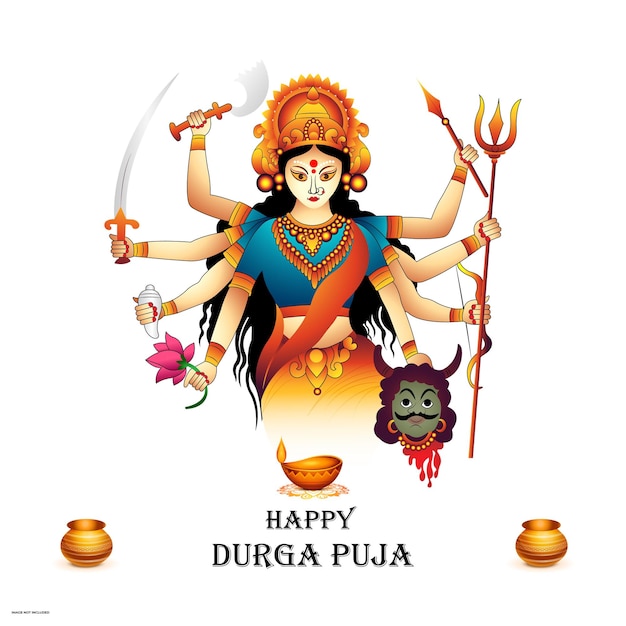 Vector feliz durga puya