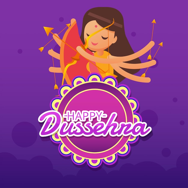 Feliz dussehra ilustración