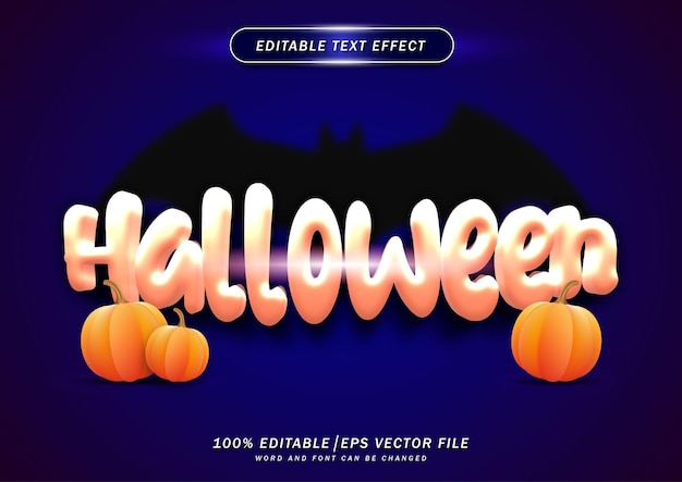 Feliz efecto de texto de Halloween