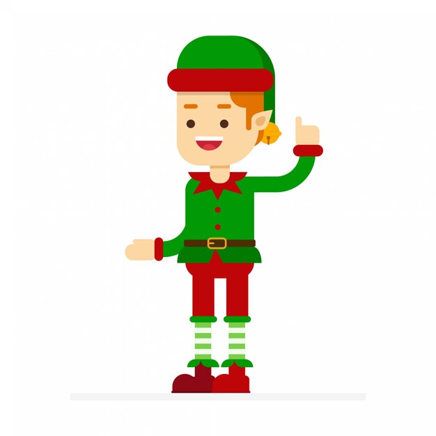 feliz elfo de navidad personaje