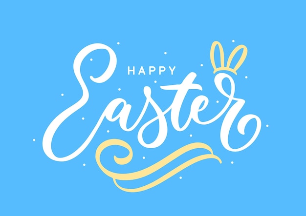 Feliz escritura de la mano de Pascua