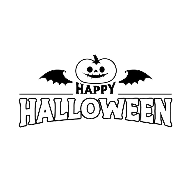 Feliz estandarte de Halloween de diseño moderno y vintage