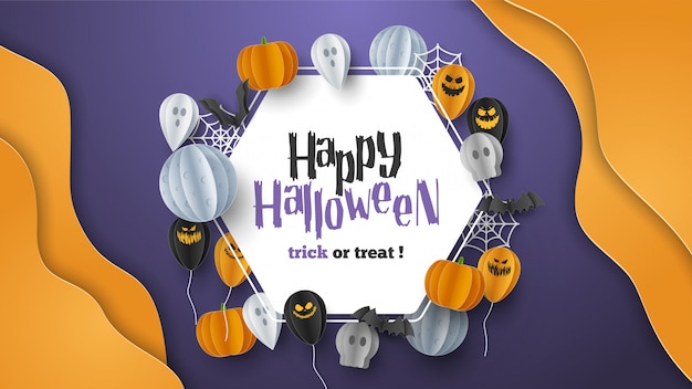 Feliz estandarte de Halloween