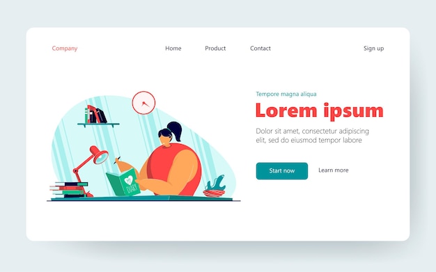 Feliz estudiante de la escuela adolescente llevar un diario, escribir pensamientos y eventos de la vida en un diario. Ilustración de vector de escritura de texto, habilidades de escritor, concepto de estilo de vida adolescente