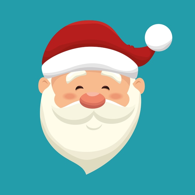 Feliz feliz Navidad santa claus personaje vector ilustración diseño