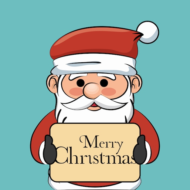 Feliz feliz Navidad santa claus personaje vector ilustración diseño