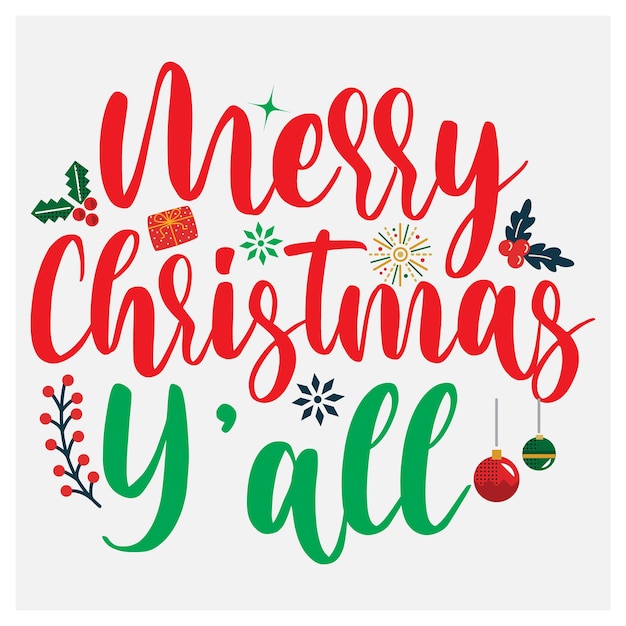 Feliz y feliz Navidad SVG diseño de letras