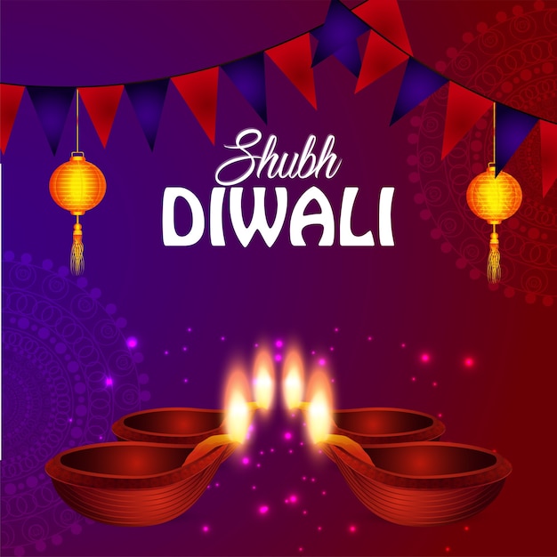 Feliz festival de diwali de las luces tarjeta de felicitación