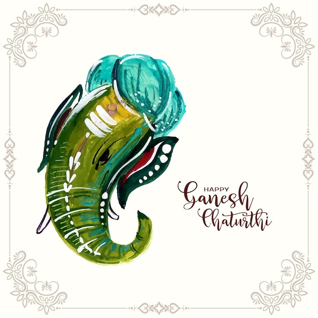 Feliz festival de Ganesh Chaturthi hermoso diseño de fondo