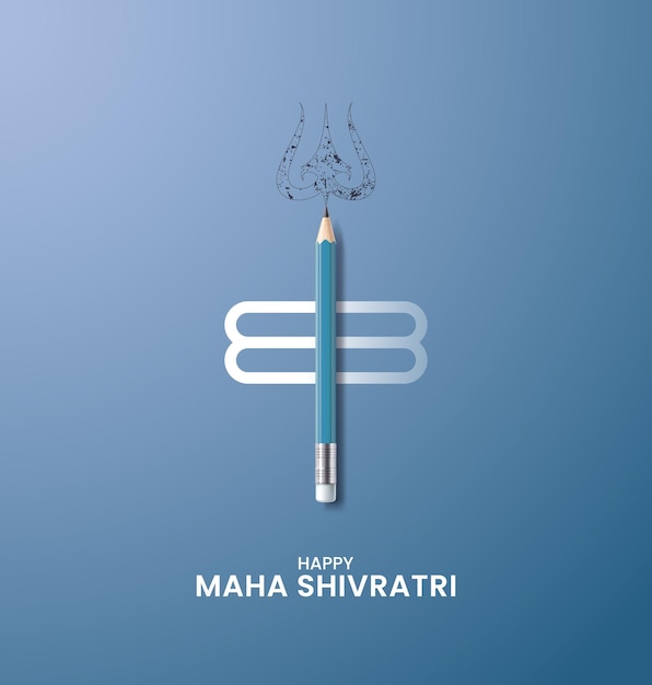 Feliz festival hindú Maha Shivratri. Ilustración 3D