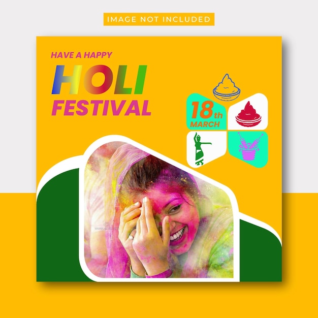 Feliz festival de Holi en las redes sociales