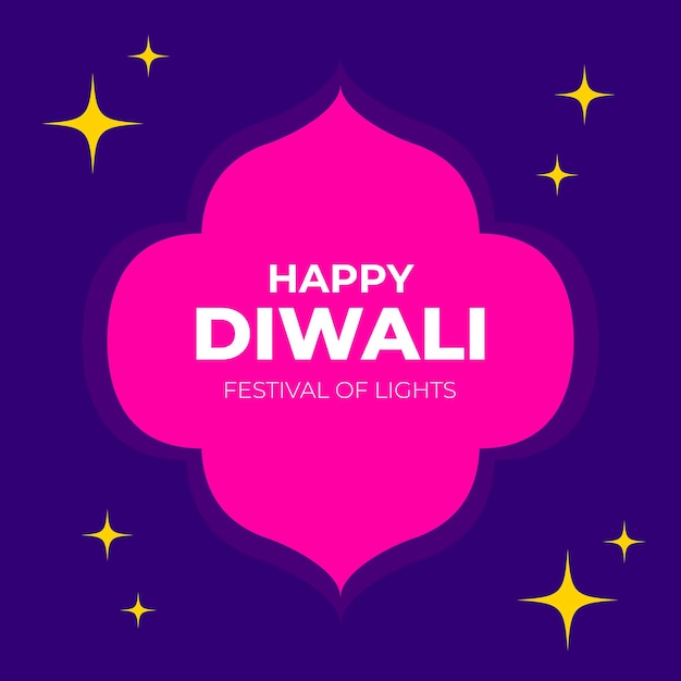 Vector feliz festival de las luces diwali banner de celebración de diwali diseño minimalista geométrico moderno
