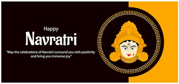 Feliz festival navratri de la india celebración ilustración vectorial creativa