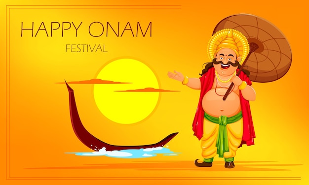 Feliz festival de Onam en Kerala Onam celebración tradicional fiesta india