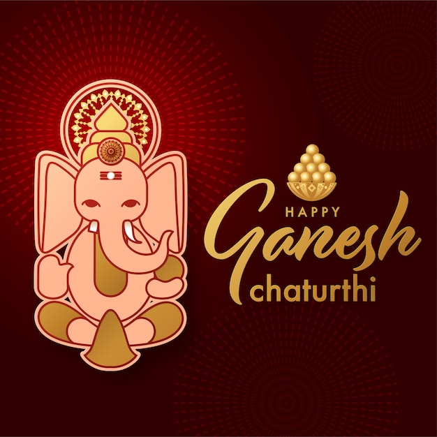 Feliz festival de saludos de ganesh chaturthi
