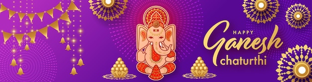 Feliz festival de saludos de Ganesh Chaturthi