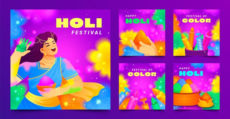 Vector feliz fiesta de holi