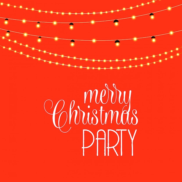 Feliz fiesta de Navidad de fondo naranja