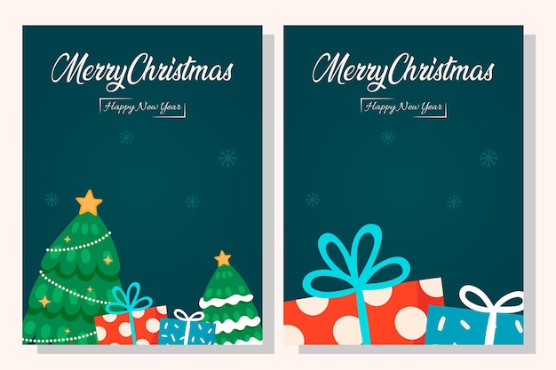 Feliz fondo de Navidad con paisaje de invierno Feliz tarjeta de Navidad