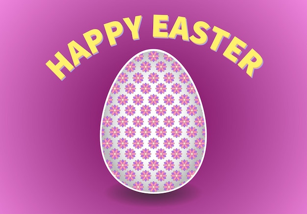 Feliz fondo de Pascua con huevo de Pascua decorativo. Huevo ornamental colorido vector
