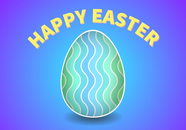 Feliz fondo de Pascua con huevo de Pascua decorativo. Huevo ornamental colorido vector