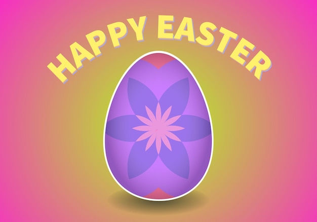 Feliz fondo de Pascua con huevo de Pascua decorativo. Huevo ornamental colorido vector