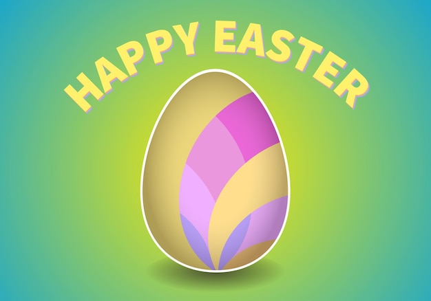 Feliz fondo de Pascua con huevo de Pascua decorativo. Huevo ornamental colorido vector