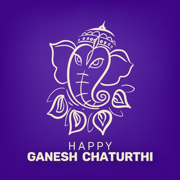 Feliz ganesh chaturthi ilustración