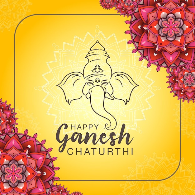 Feliz ganesh chaturthi póster