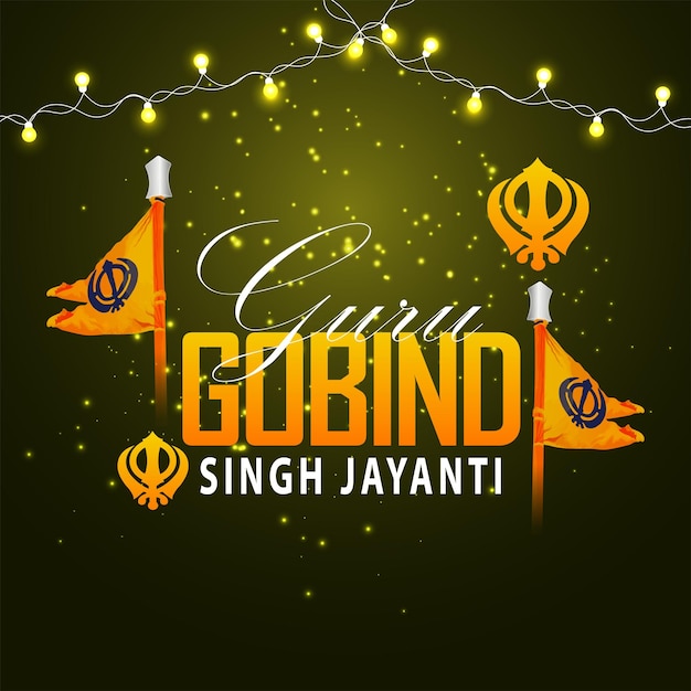 Feliz gurú gobind singh jayanti fondo