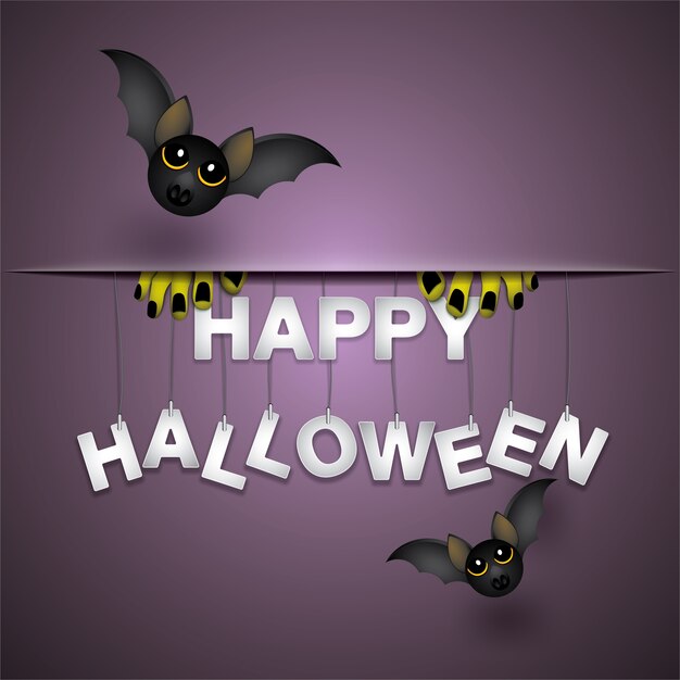 Vector feliz halloween crazy monster.