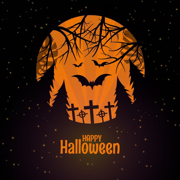 Feliz halloween decorativo con plantilla de banner de calabazas 03