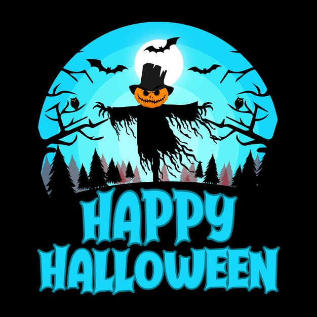 Feliz Halloween. Diseño e ilustración de camisetas de Halloween