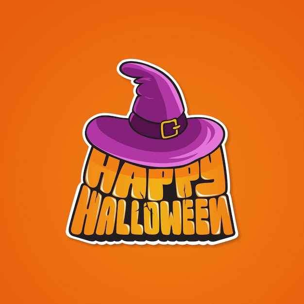 Feliz, halloween, ilustración