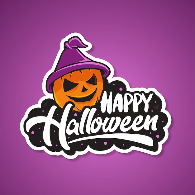 Vector feliz, halloween, ilustración