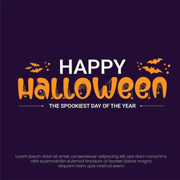 Feliz Halloween murciélagos El diseño de la plantilla vectorial