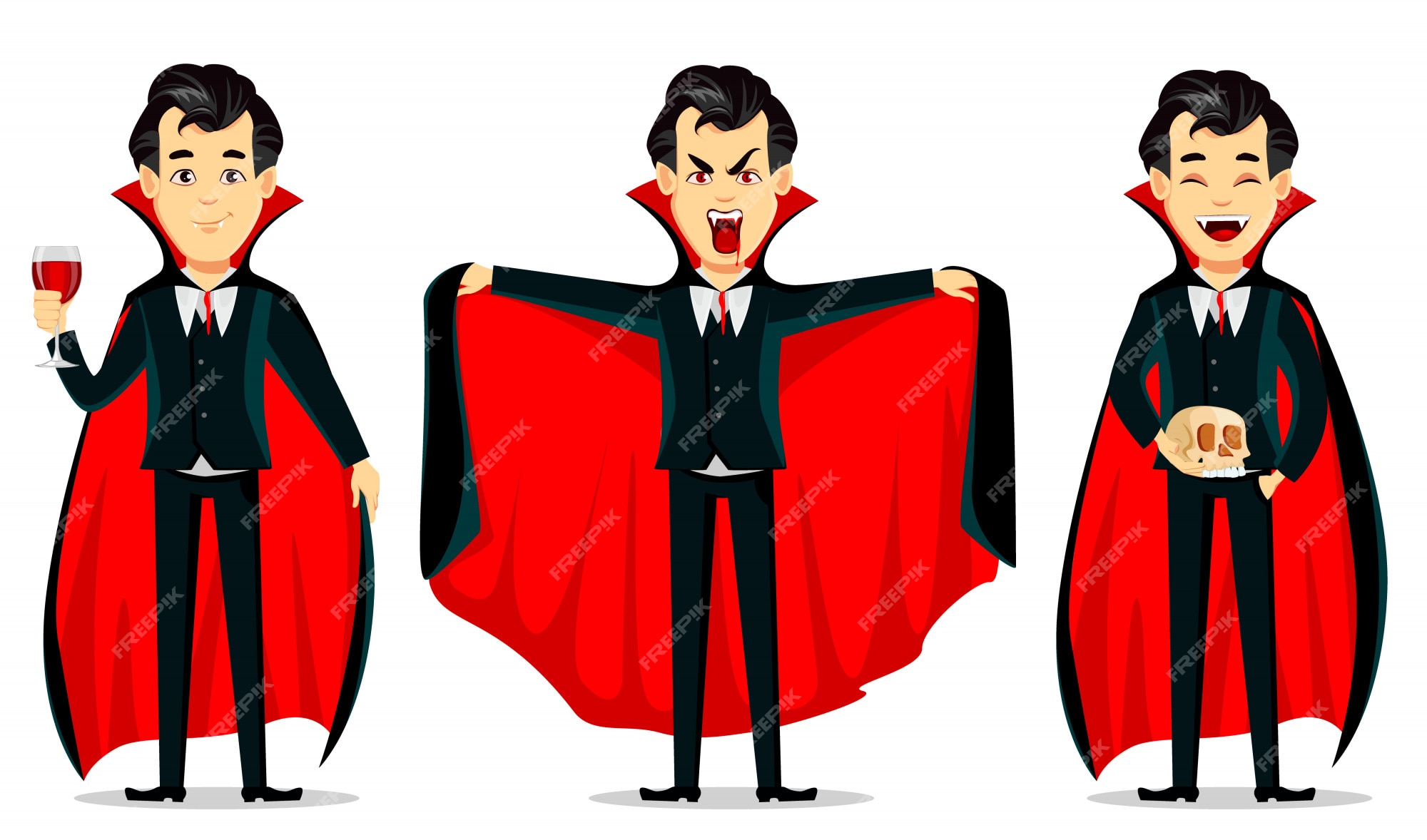 Halloween Feliz. Personagem De Desenho Animado Vampiro Na Capa Vermelha  Esconde Seu Rosto Atrás Da Capa. Ilustração Vetorial No Fundo Branco  Royalty Free SVG, Cliparts, Vetores, e Ilustrações Stock. Image 129755210