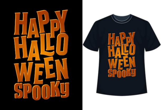 Feliz halloween tipografía de la noche espeluznante, diseño de camiseta de halloween.