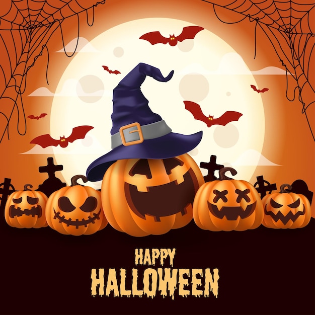 feliz halloween vector de fondo