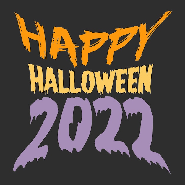 Feliz Halloween vector de texto de saludo EPS para publicaciones en medios sociales, camisetas, citas, etc.