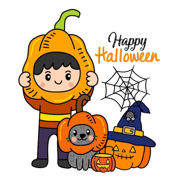 Feliz Halloween vector.