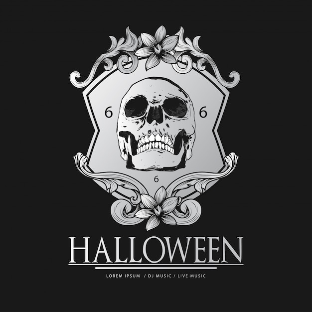 Vector feliz halloween vintage