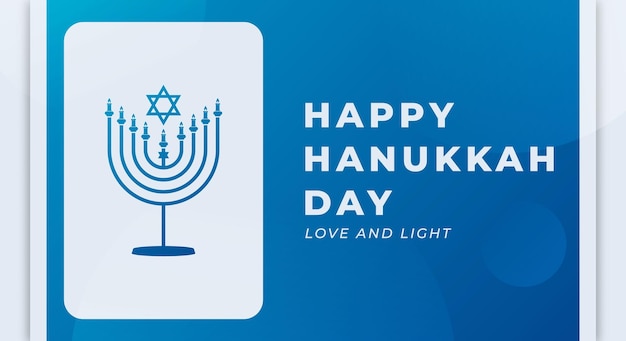 Feliz Hanukkah Love and Light Vector Design Ilustración para fondo Poster Banner Publicidad