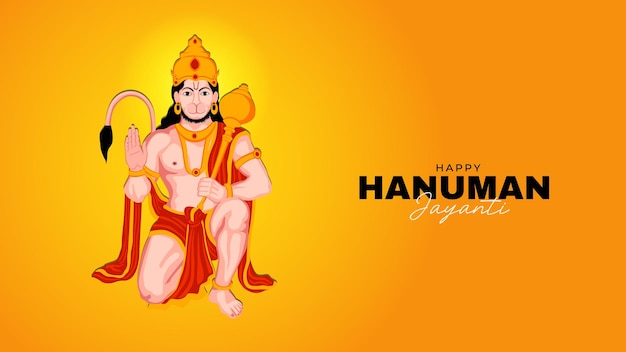 Vector feliz hanuman jayanti en las redes sociales el festival de la india