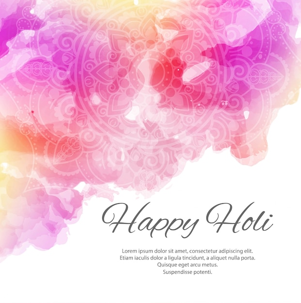 Feliz holi colorido hermoso fondo del festival