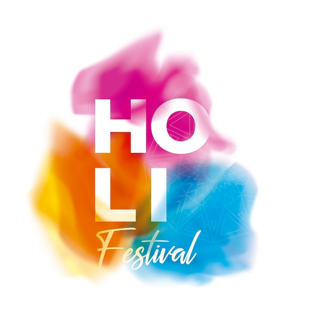 Feliz holi festival vector