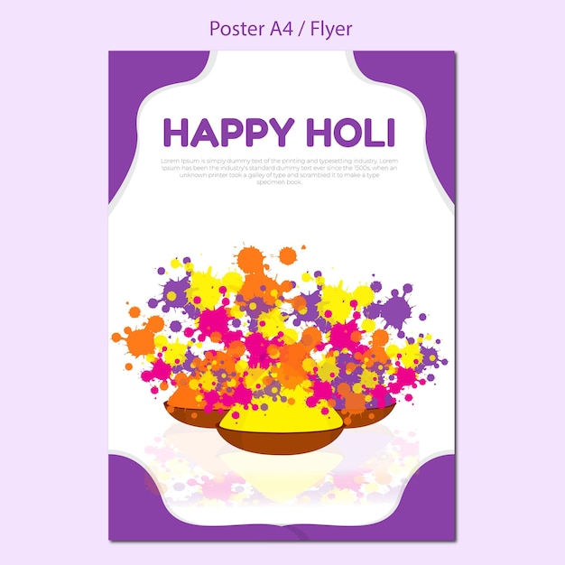 Feliz holi vector ilustración diseño