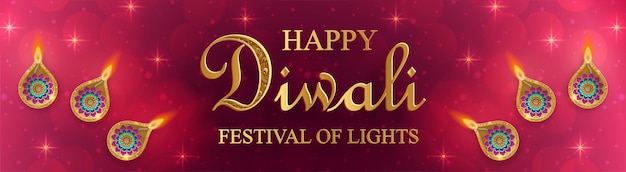 Feliz ilustración vectorial de Diwali Tarjeta festiva de Diwali y Deepawali El festival indio de las luces