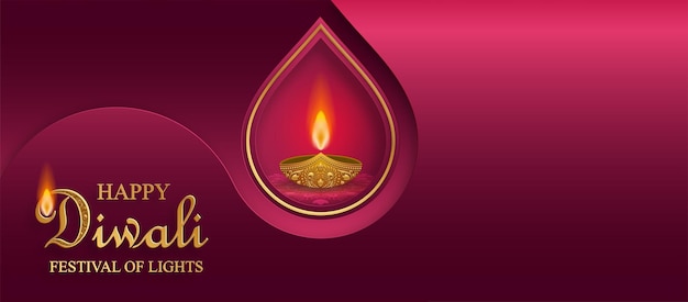 Feliz ilustración vectorial de diwali tarjeta festiva de diwali y deepawali el festival indio de las luces